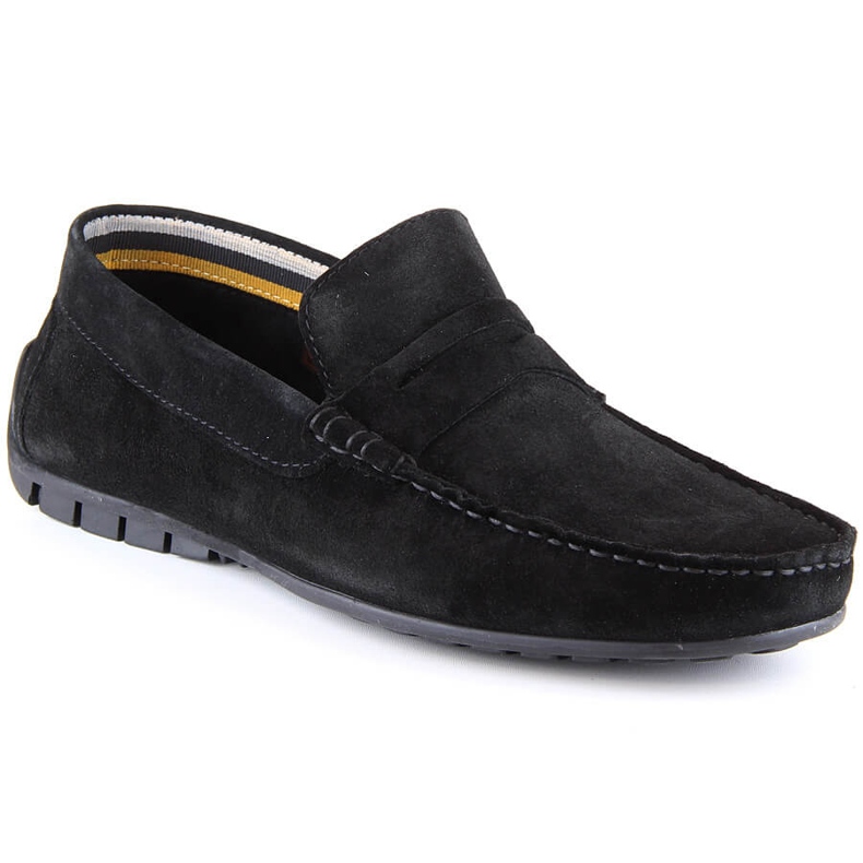 Mocasines hombre piel ante negro Filippo MP921