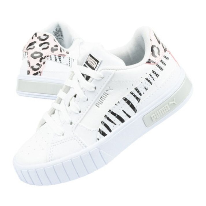 Puma Cali Star Jr 383186 01 zapatos deportivos blanco negro rosado