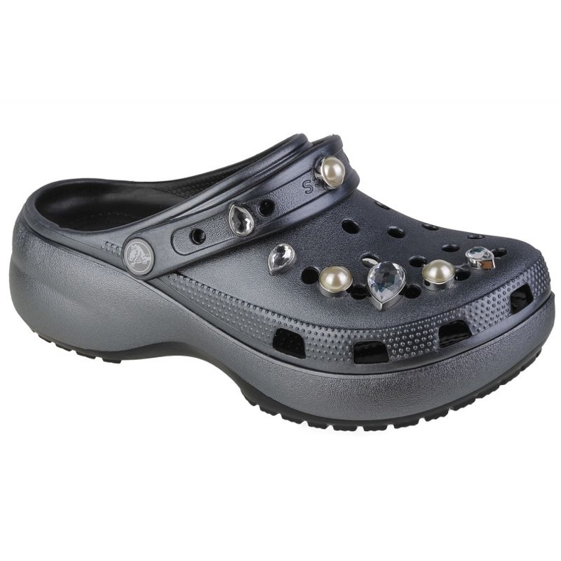 Crocs Classic Platform Crystals Pearls Clog W 208342-001 gris