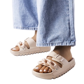 Chanclas Étoile de goma beige