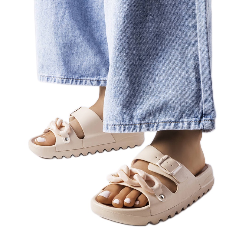Chanclas Étoile de goma beige