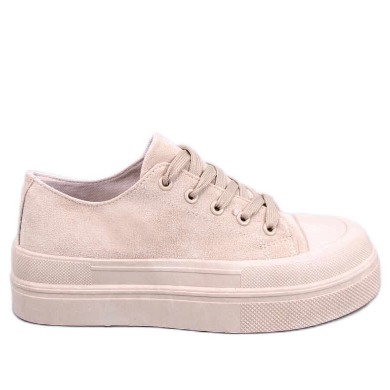 BM zapatillas Curtis beige con plataforma