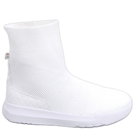 Zapatillas estilo calcetín Ervin White blanco