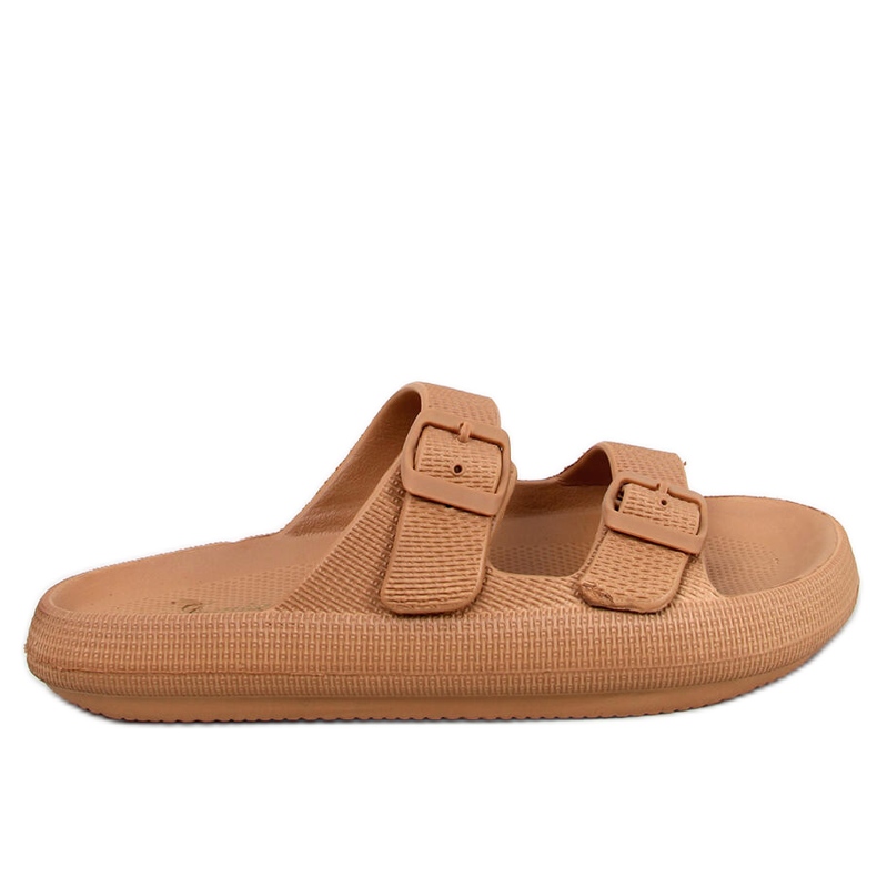 Chanclas de goma caqui Aryn marrón
