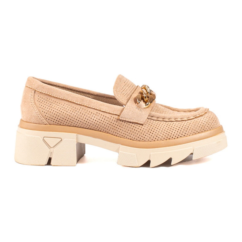 Mocasín ante cadena Shelovet beige