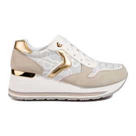 Zapatillas cuña mujer Shelovet beige