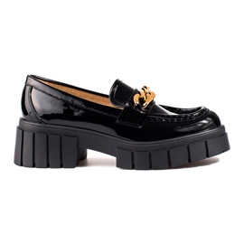 Zapatos plataforma lacados negros Shelovet