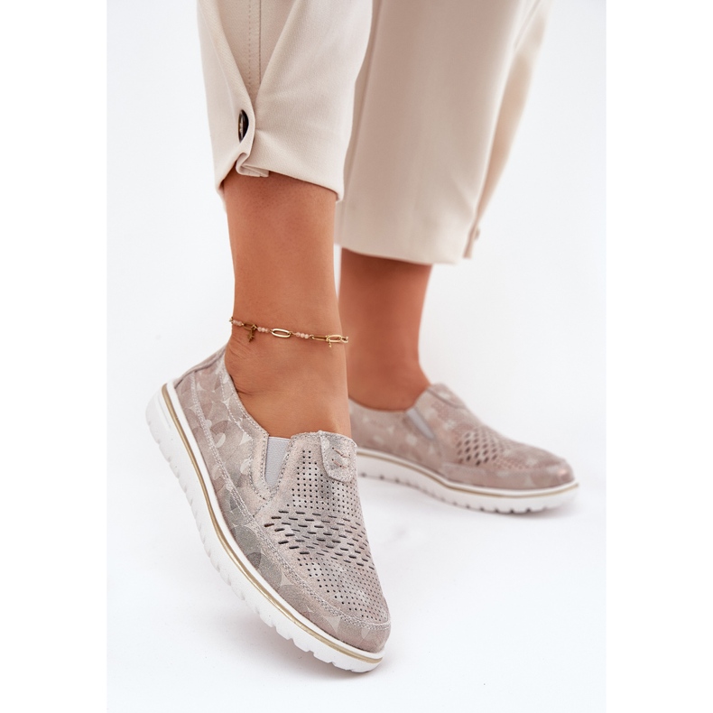 Slip-on Ante Beige-Oro Inez