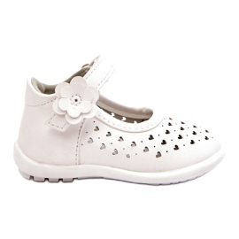 PA1 Bailarinas infantiles altas caladas con velcro Blanco Jianna