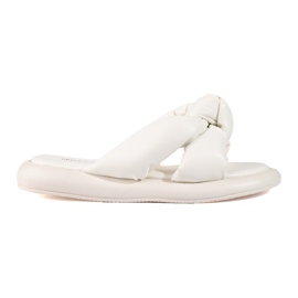 Pantuflas Shelovet blancas para mujer blanco