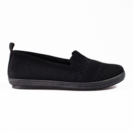 Shelovet zapatillas slip-on de mujer en tejido negro