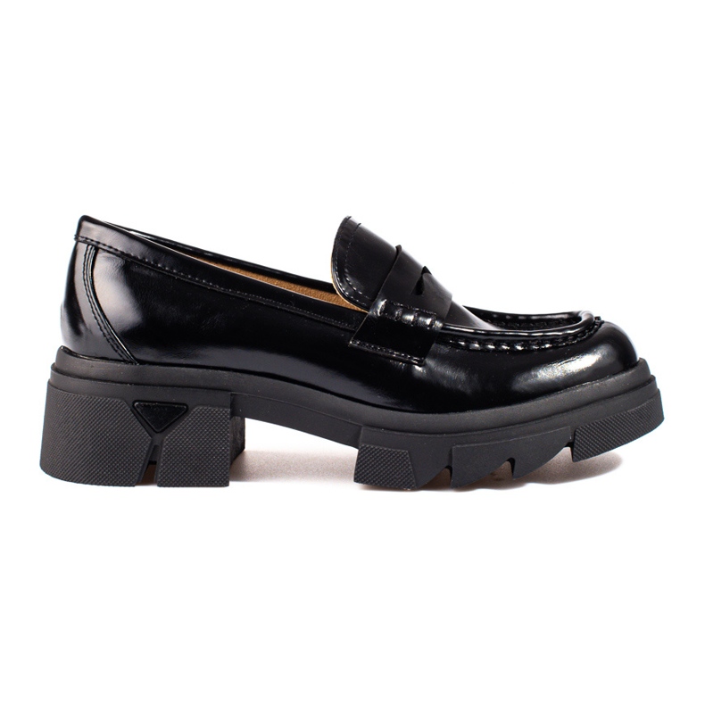 Mocasines plataforma Shelovet clásicos negros