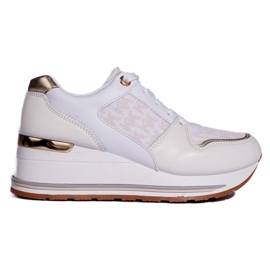 Deportivas mujer cuña Shelovet crema beige