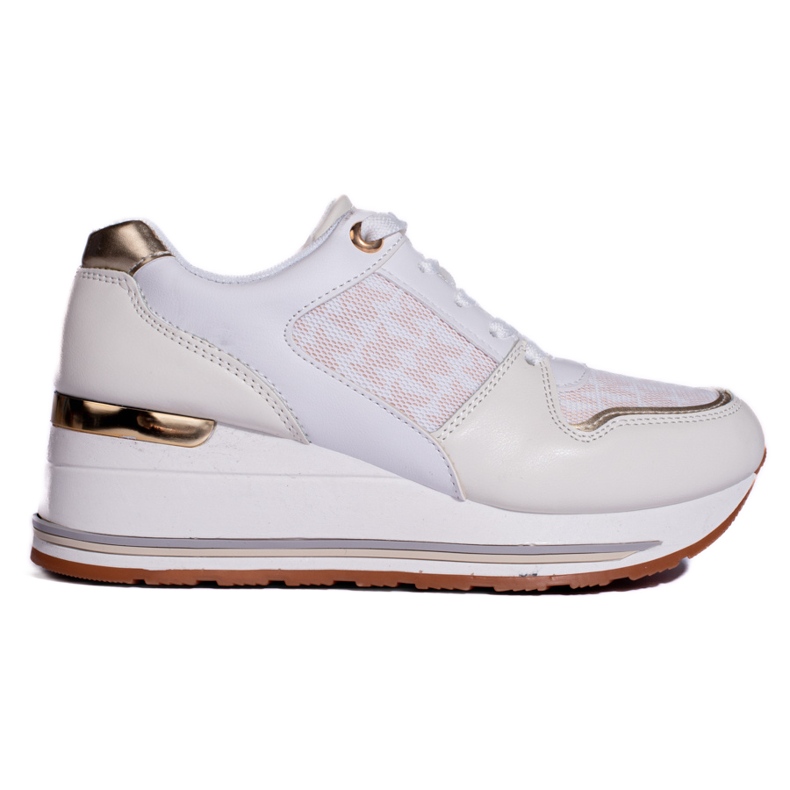 Deportivas mujer cuña Shelovet crema beige