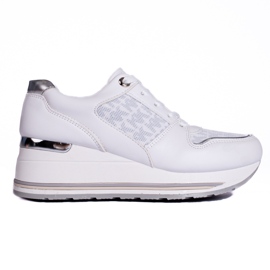 Shelovet zapatillas cuña mujer blancas blanco