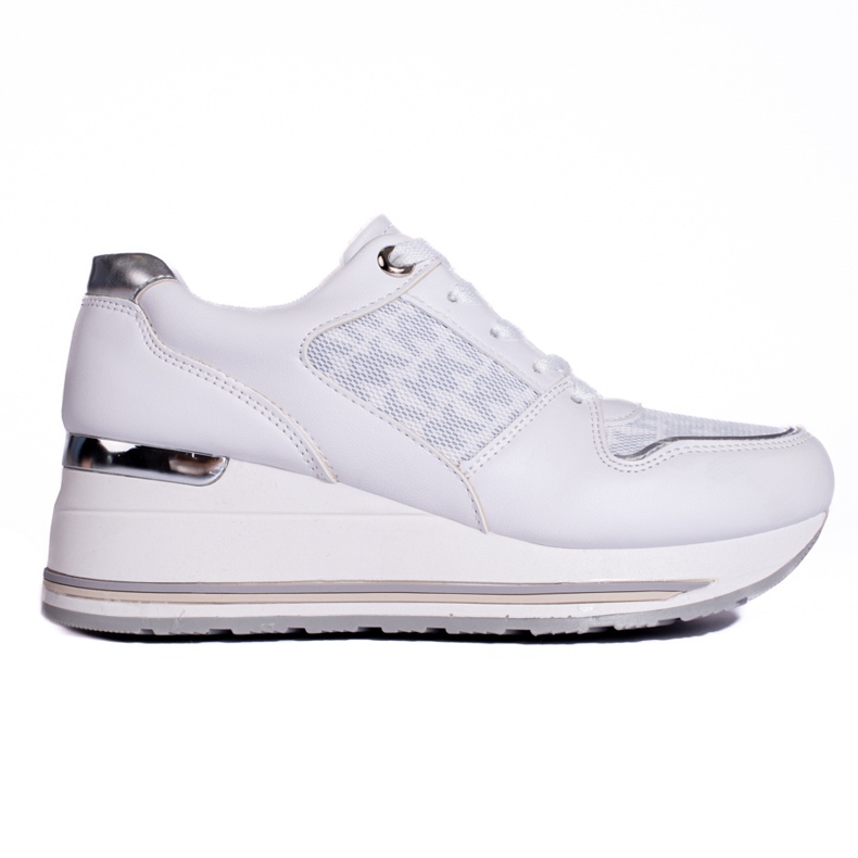 Shelovet zapatillas cuña mujer blancas blanco