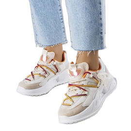 Zapatillas beige de tejido mixto de Traci Zapatillas beige de tejido mixto de Traci