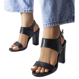 Sandalias stiletto negras de Rachelle negro