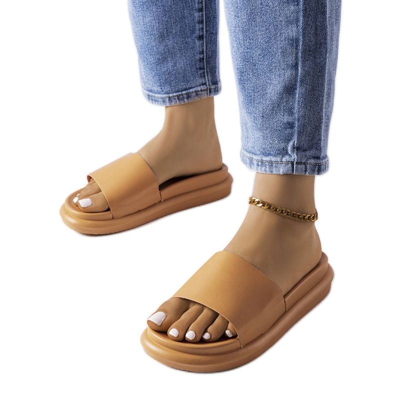 Sandalias marrones con plataforma de Paquette marrón