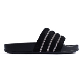 Sandalias de mujer negras con circonitas Shelovet negro