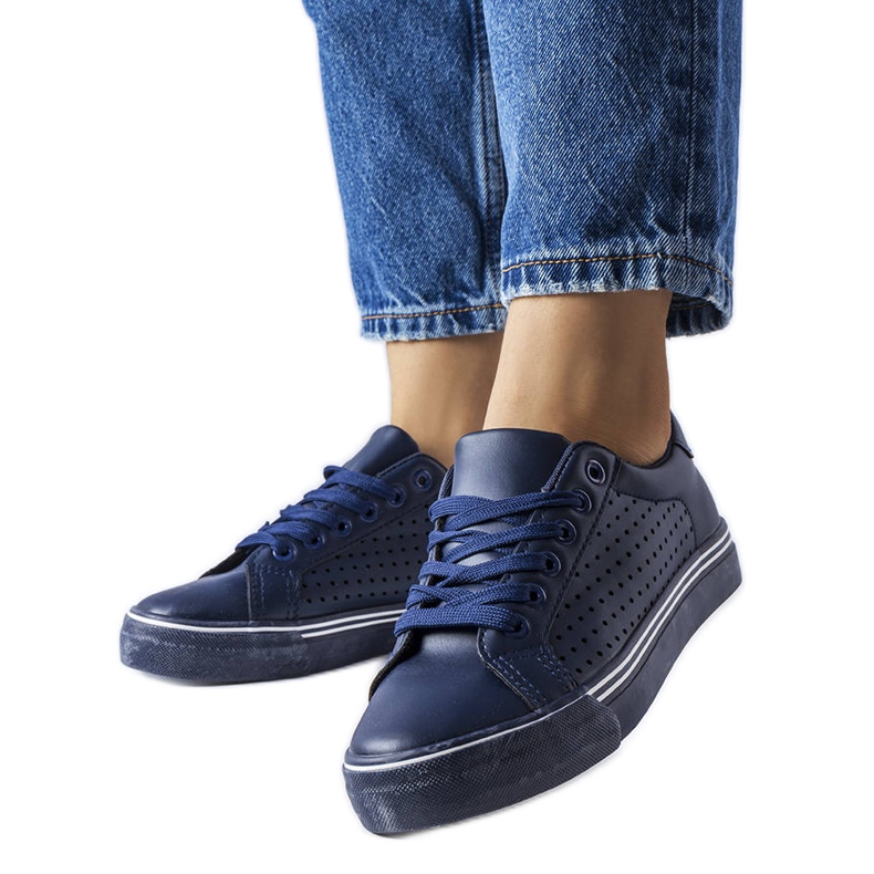 Zapatillas deportivas en ecopiel azul marino de Joffre