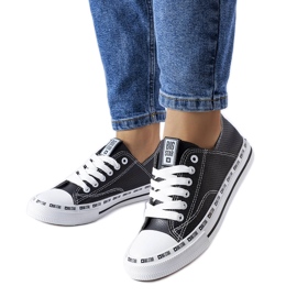 Deportivas negras caladas Big Star FF274023 negro