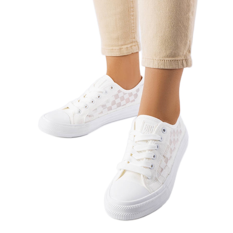 Big Star LL274071 zapatillas blancas de malla blanco