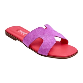 PS1 Pantuflas Clásicas Mujer Ante Violeta Evana