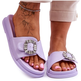 Zapatillas Mujer Plataforma Con Adorno Morado Beneca violeta