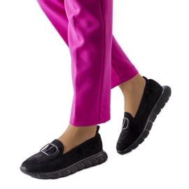 Venezia Zapatillas slip-on negras de Vincez negro