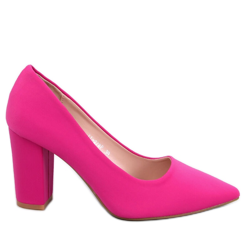 BM Bailarinas De Tacón Grueso Fucsia De Eilish rosado