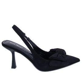 BM Zapatos negros con tacón abierto Shirley