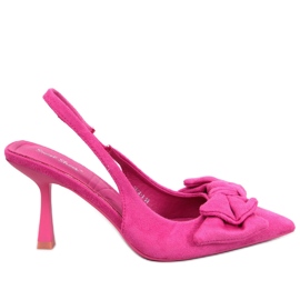 BM Shirley Bombas Tacón Abierto Fucsia rosado