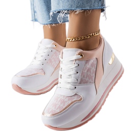 Zapatillas rosas con cuña de Pouliotte rosado