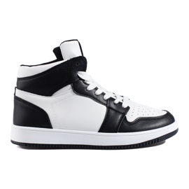 Shelovet zapatillas altas en blanco y negro