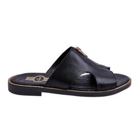 Lemar Pantuflas De Mujer Con Cremallera Decorativa Negro Clarence Lemar Pantuflas De Mujer Con Cremallera Decorativa Negro Clarence