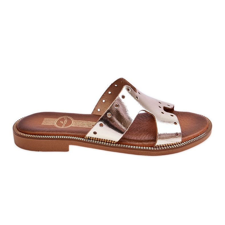 Lemar Pantuflas De Mujer Con Recortes Decorativos Golden Emily dorado Lemar Pantuflas De Mujer Con Recortes Decorativos Golden Emily dorado