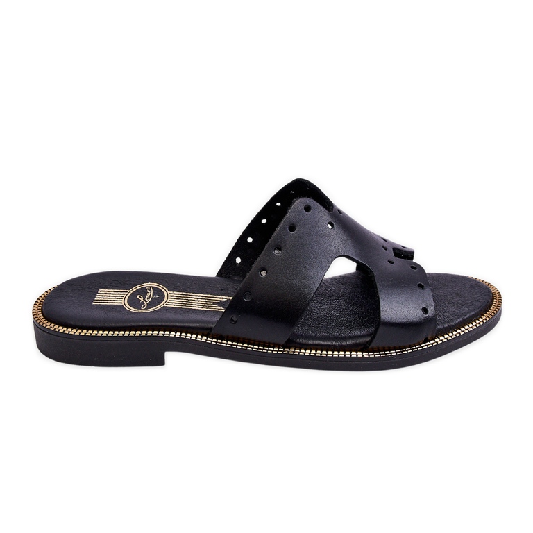 Lemar Pantuflas De Mujer Con Recortes Decorativos Negro Emily