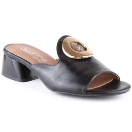 Elegantes sandalias de tacón Jezzi W ASA214-1 negro