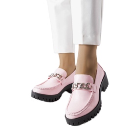 Mocasines rosas con suela tractor de Faiz