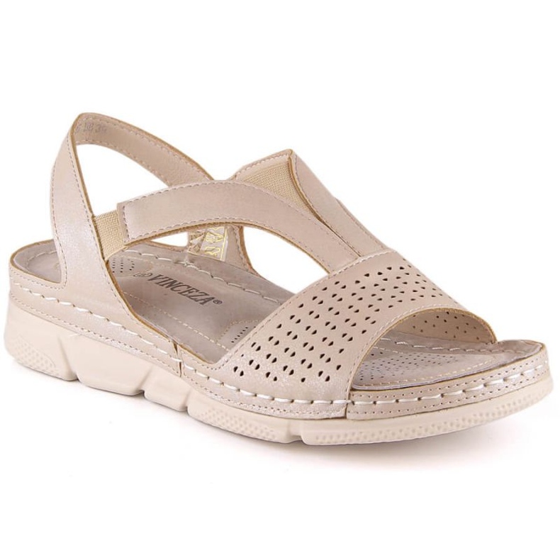 Cómodas sandalias sin cordones Vinceza W 2237 beige