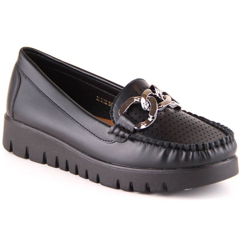 Mocasines en plataforma con cadena Potocki W YQ21021 negro Mocasines en plataforma con cadena Potocki W YQ21021 negro
