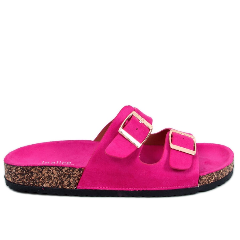 BM Chanclas de corcho Byrd Fucsia rosado
