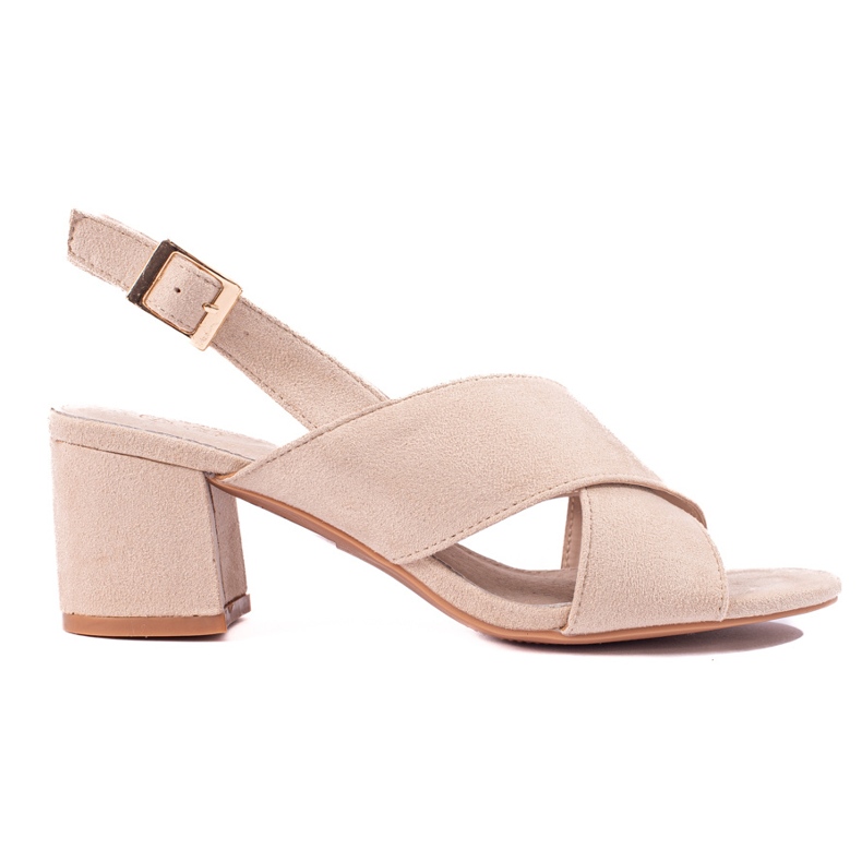 Sandalias de tacón alto en ante beige de Shelovet