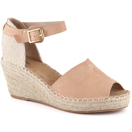 Alpargatas mujer eVento 4576 sandalias cuña beige