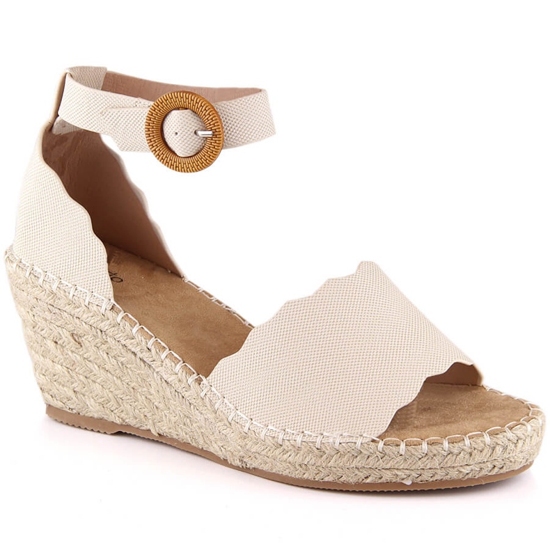 Sandalias mujer alpargatas cuña eVento 5425 beige