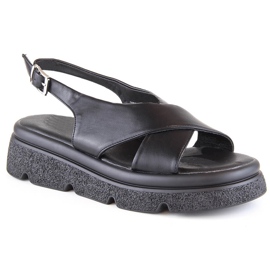 Sandalias mujer plataforma negras Jezzi 5473 negro