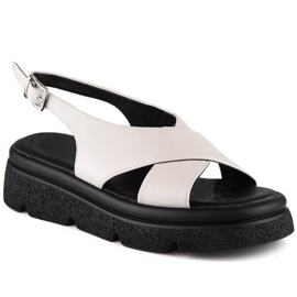 Sandalias mujer plataforma beige Jezzi 5473