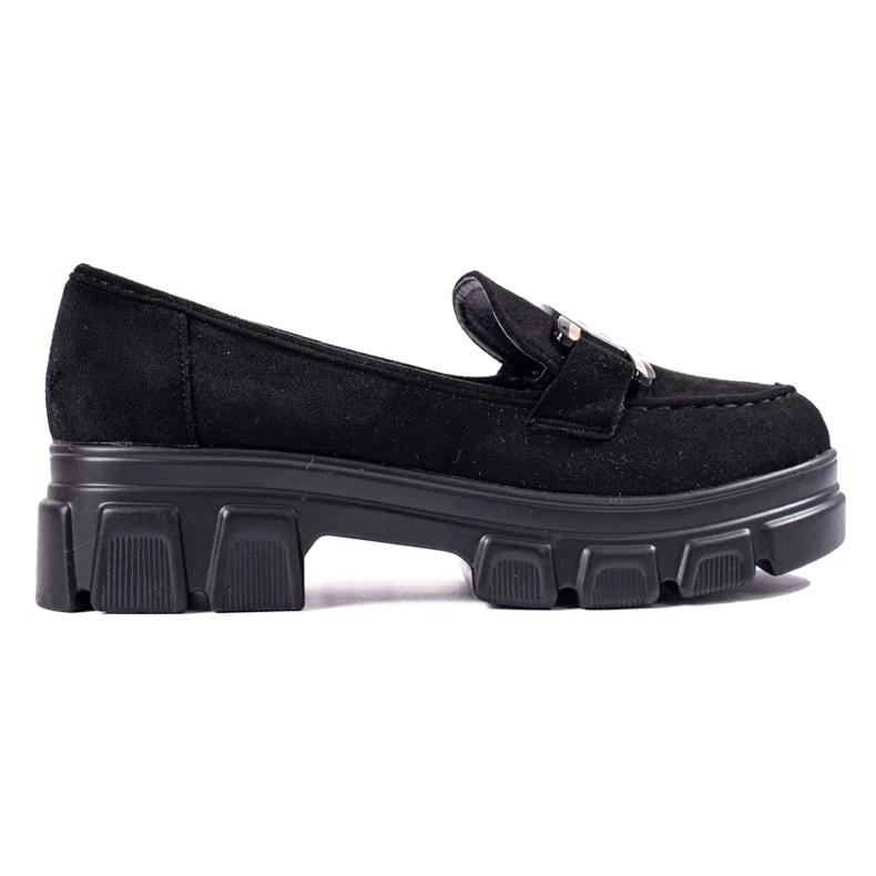 Mocasines de ante negro con plataforma Shelovet