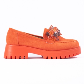 Goodin Mocasines naranjas con plataforma de Shelovet